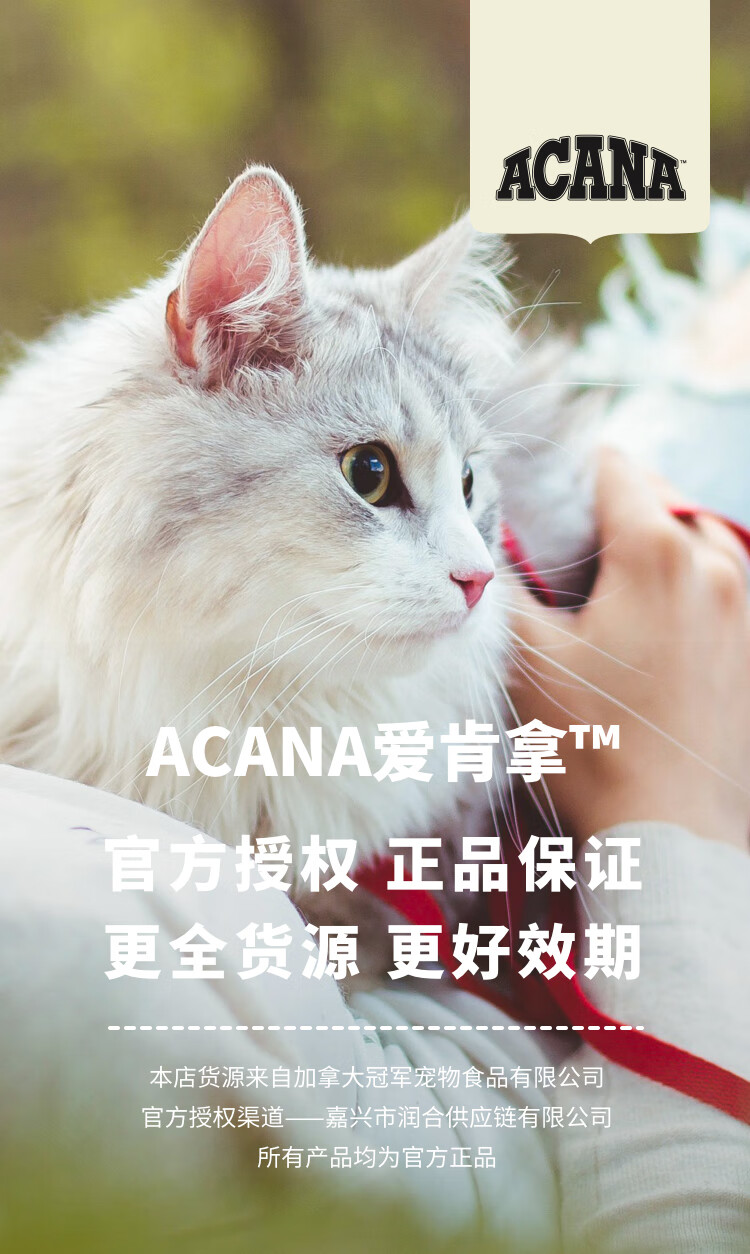 acana爱肯拿 猫粮 加拿大原装进口猫粮0谷物 幼猫成猫全阶段猫主粮