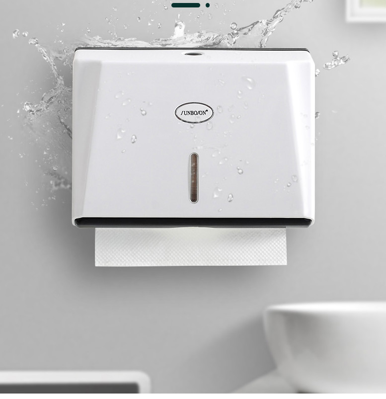 酒店洗手间擦手纸盒厕所纸巾盒免打孔壁挂式卫生间厨房干手抽纸盒10包