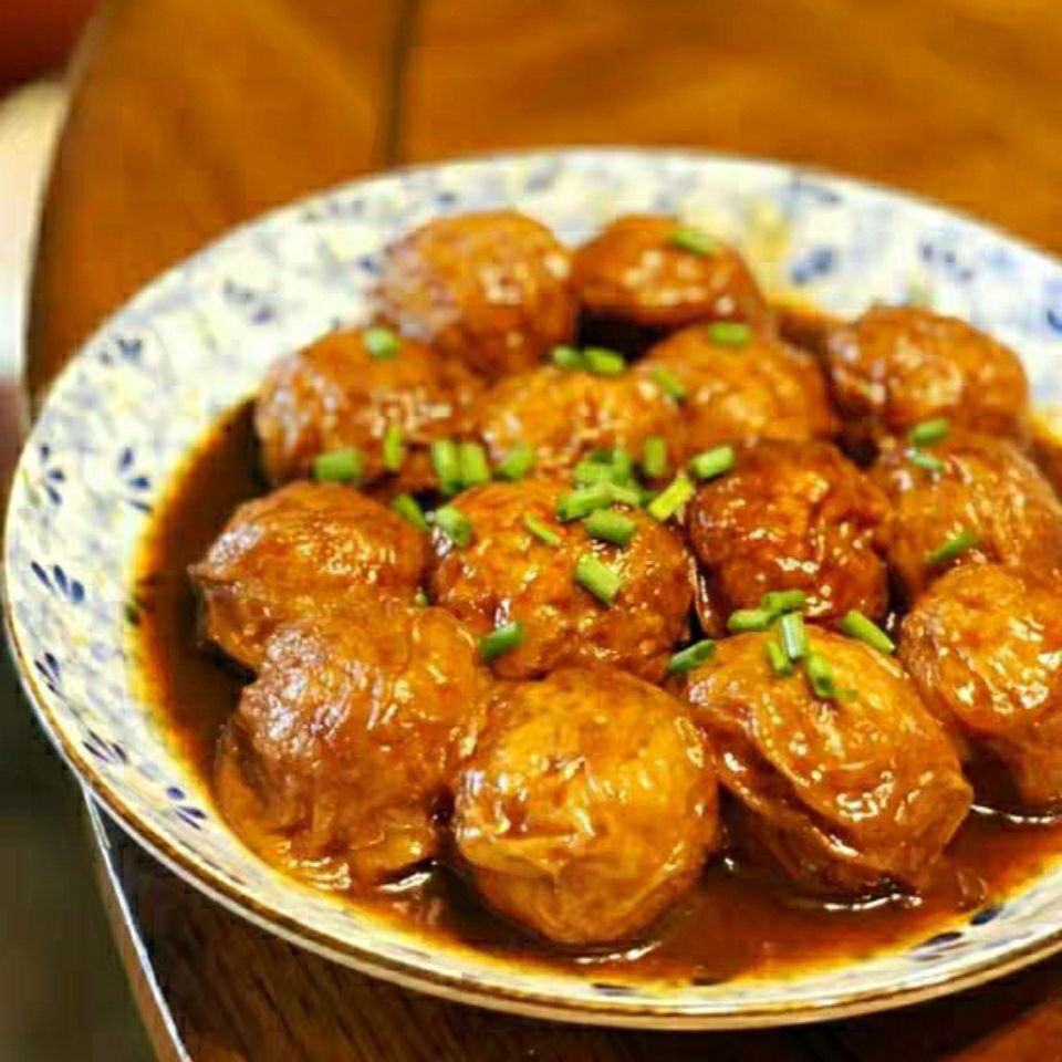 江南特色无锡油面筋塞肉大个鲜肉面筋小吃食堂快餐半成品200个江浙沪
