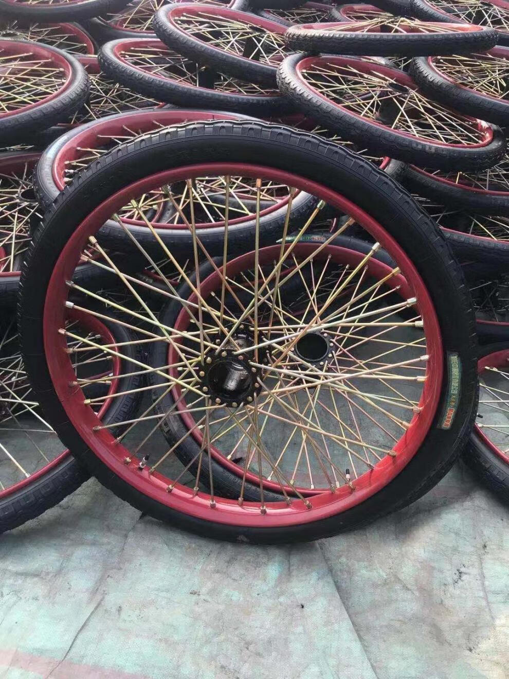 工地手推车轮胎26×21/2劳动车实心轮子板车斗车架子人力车钢圈 扁铁