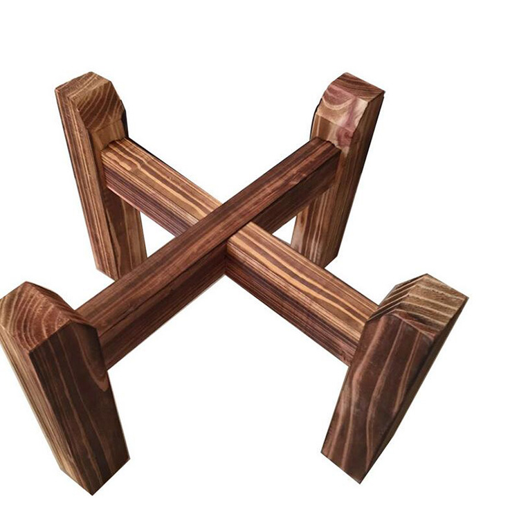 水缸木托架实木架子水缸木架酒坛油缸饮水缸鱼缸花盆架子拖盘三脚架