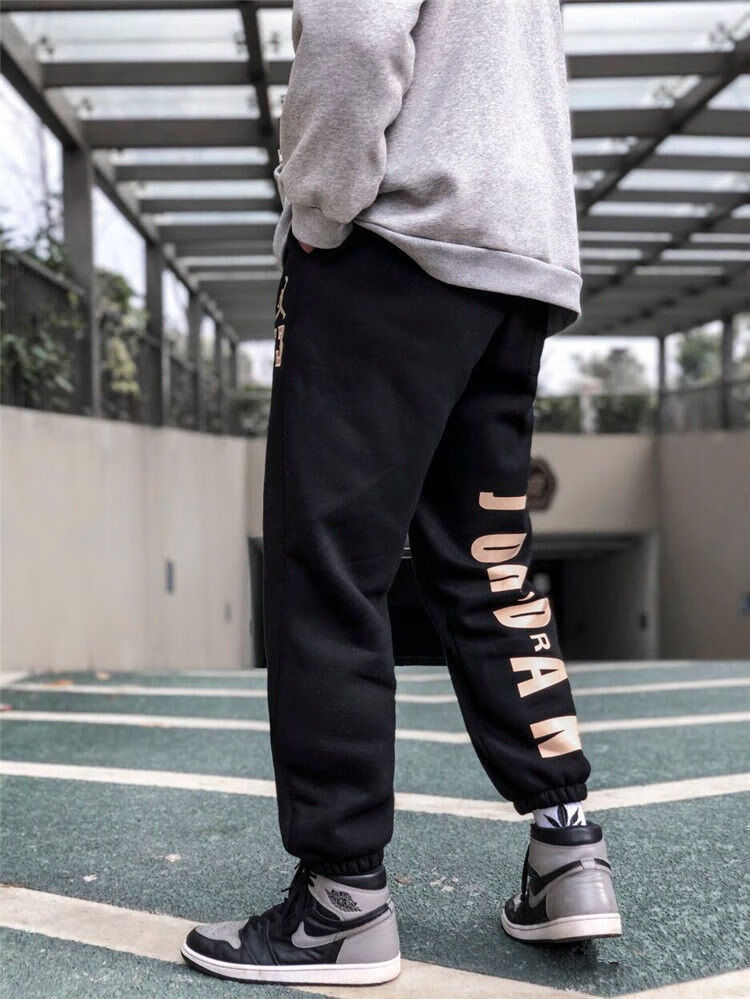 耐克aj裤子男飞人运动裤篮球训练长裤巴黎联名裤子收口束脚卫裤秋