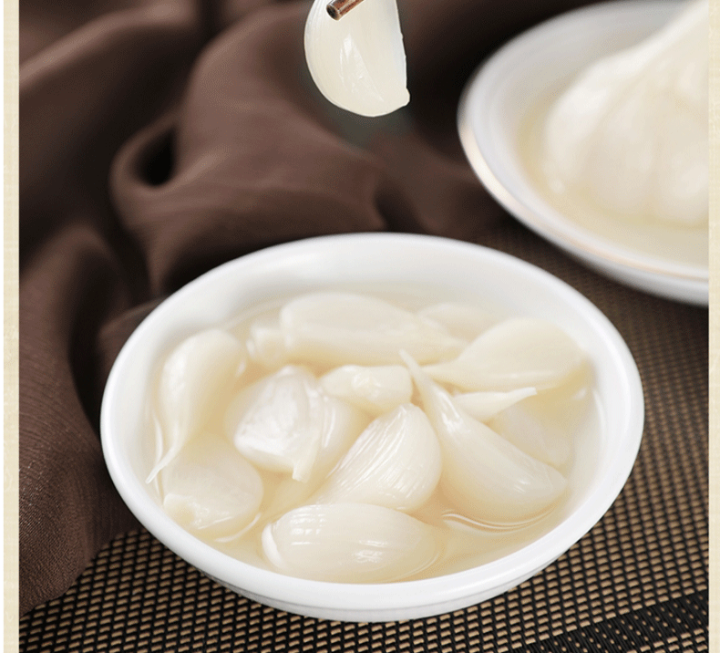 糖醋/酱汁泡新鲜大蒜头1000g/瓶 腌制嫩蒜子独头蒜