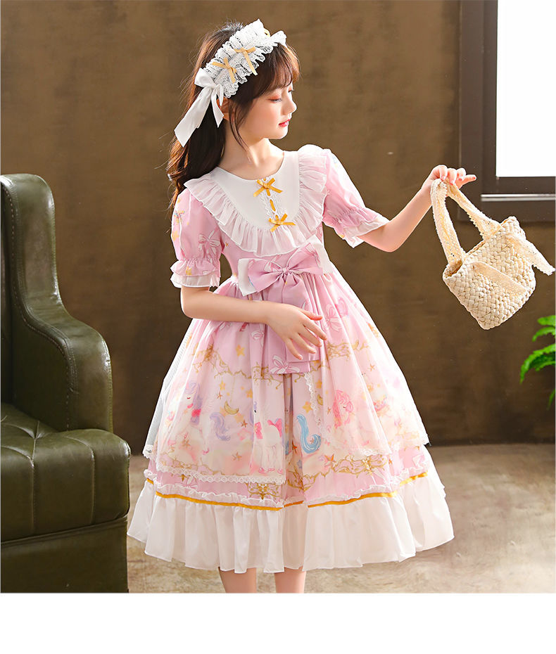 洛丽塔裙子儿童夏8岁大童连衣裙女新款夏天女童912岁夏装小女孩萝莉塔