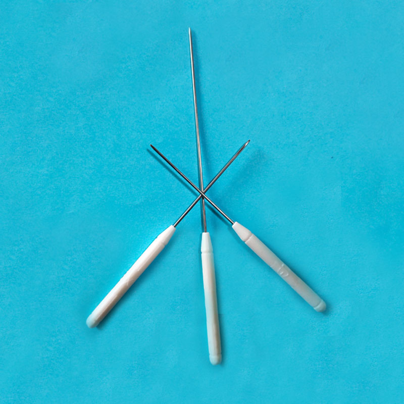 一次性小拨针华友小拨针无菌拨针圆钝头针圆柄针刀50支军绿色