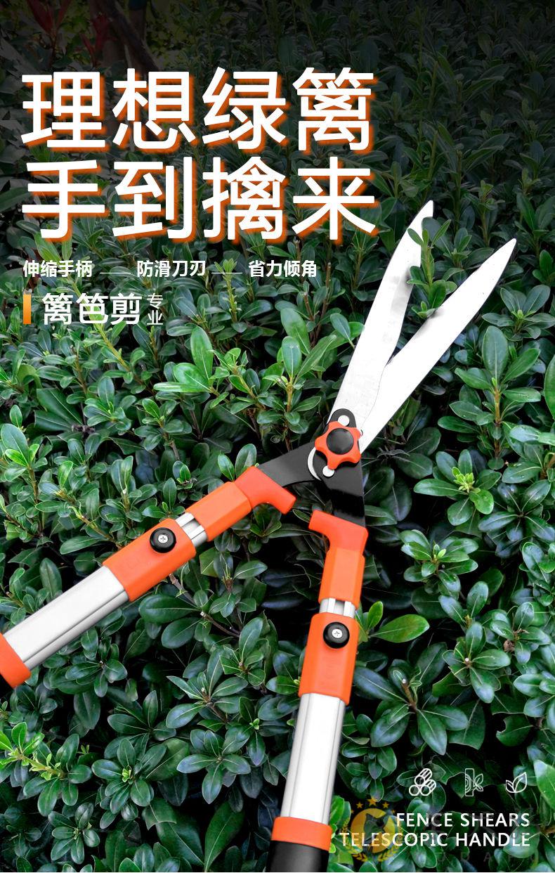 修树剪园艺大剪刀树枝修剪草绿篱剪坪剪修枝剪花木树枝剪强力粗枝园林