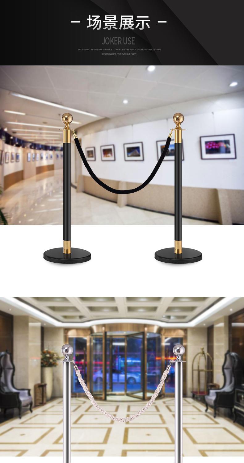 豪华礼宾杆挂绳迎宾柱不锈钢银行排队护栏圆球围栏杆隔离带圆头银色