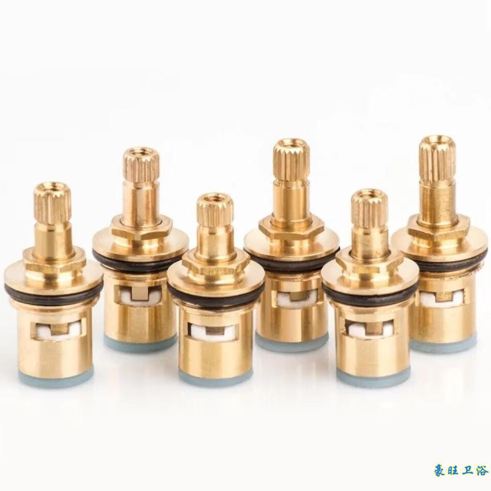 通用型水龙头阀芯精铜单冷热水龙头芯子快开芯三角阀开关配件精铜阀芯
