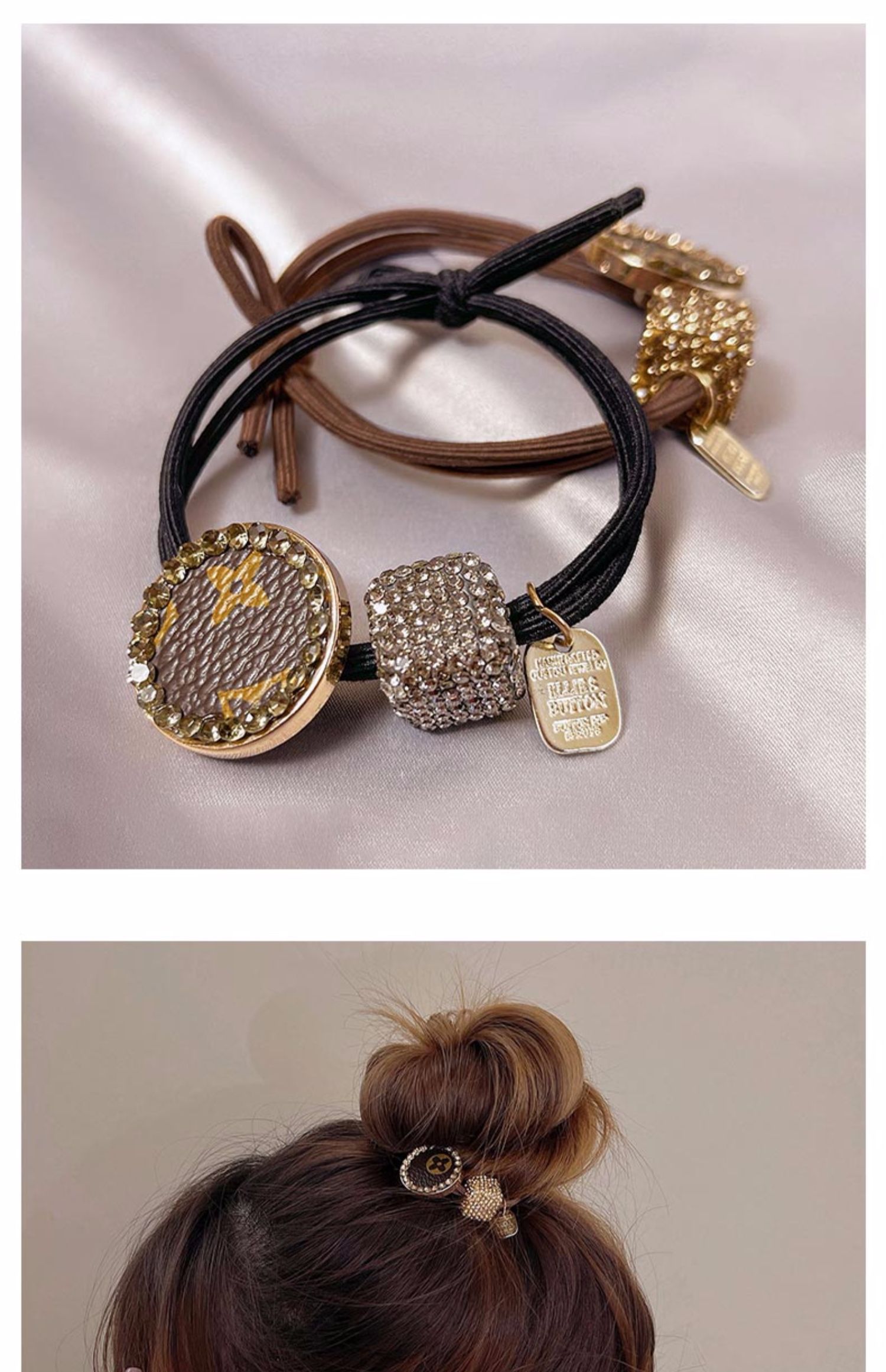 闽铭小香风高弹皮筋女扎头时尚马尾发圈ins森系超仙少女韩版头绳发饰