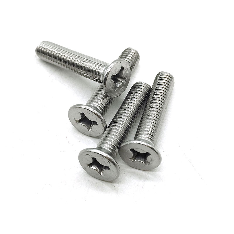 gb819304不锈钢十字平头沉头平机螺丝十字槽机螺钉螺栓m6m8mmm61050只