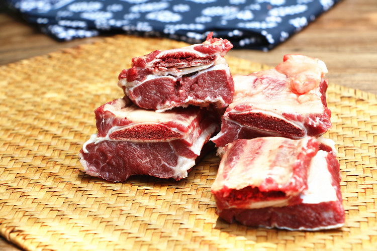 fghgh安徽黄牛肋条新鲜牛肋排带骨牛排牛腹肉条牛腩条2斤