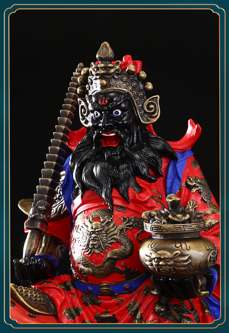 盛凡 武财神赵公明神像供奉赵公明骑虎财神像正财神办公室桌面摆件 38