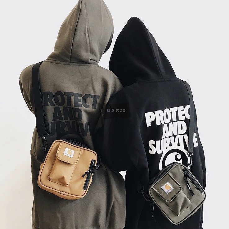 现货wipessentialsbag卡哈特小方包斜挎单肩包棕迷彩现货当天顺丰发出