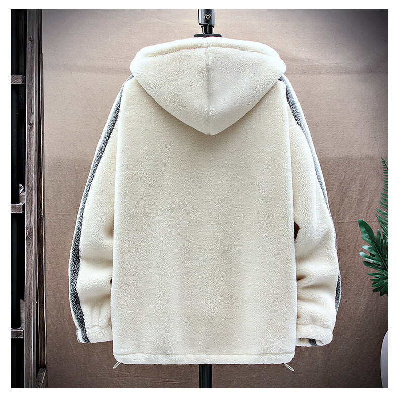 寞阳青少年羔羊绒外套学生颗粒绒外套男学生加棉加厚冬季孩羊羔绒衣