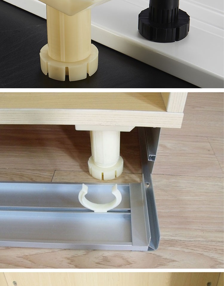 橱柜厨房踢脚板调节脚家具脚厨柜加厚脚橱柜底部挡板调整脚支撑腿 60