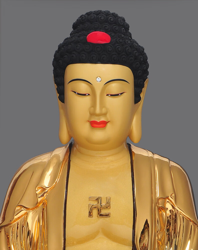 供奉家用佛堂佛教用品佛像摆件 12寸阿弥陀佛(圆底莲花座)za20【图片