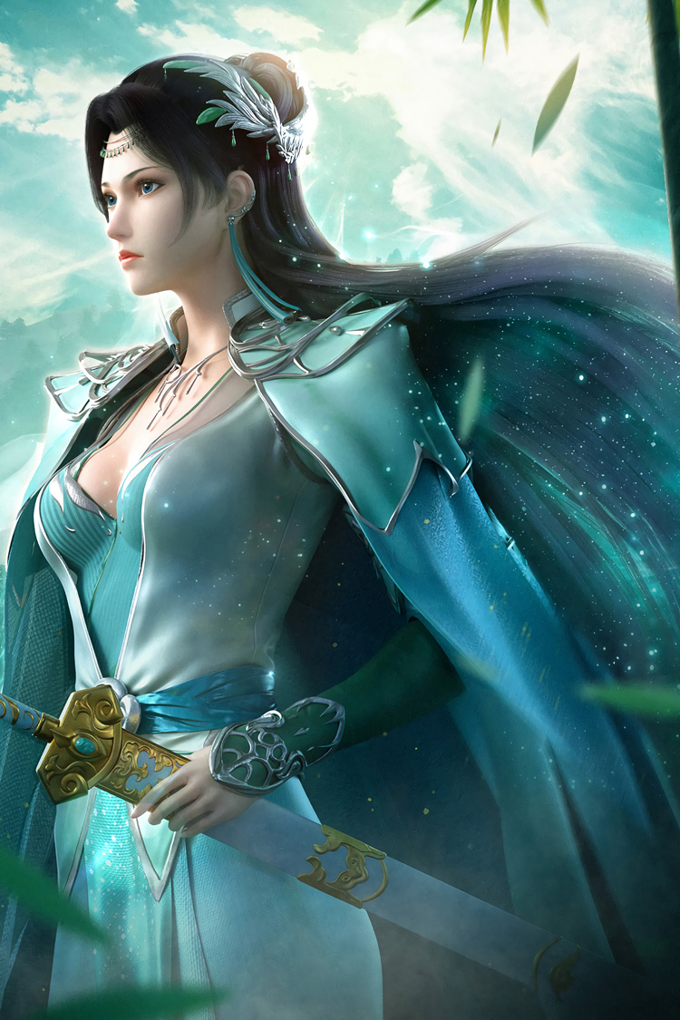 美杜莎女王贴纸斗破苍穹萧炎云韵美杜莎女王海报壁纸挂画壁画墙纸定制