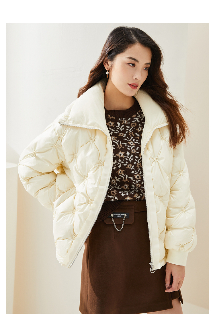 紫淑轻便羽绒服女2021年新款冬装时尚短款小个子轻薄白鸭绒外套黑色s