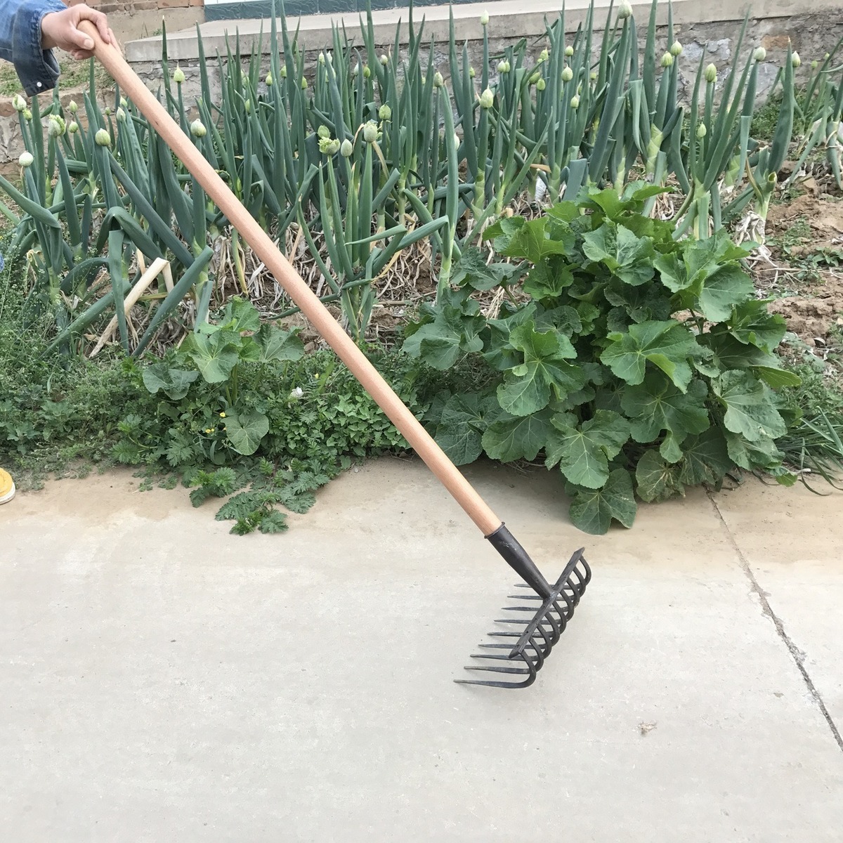 农用搂草耙子家用整平土地钉耙工地矿山耙种菜开荒松土落叶耙大弯度9