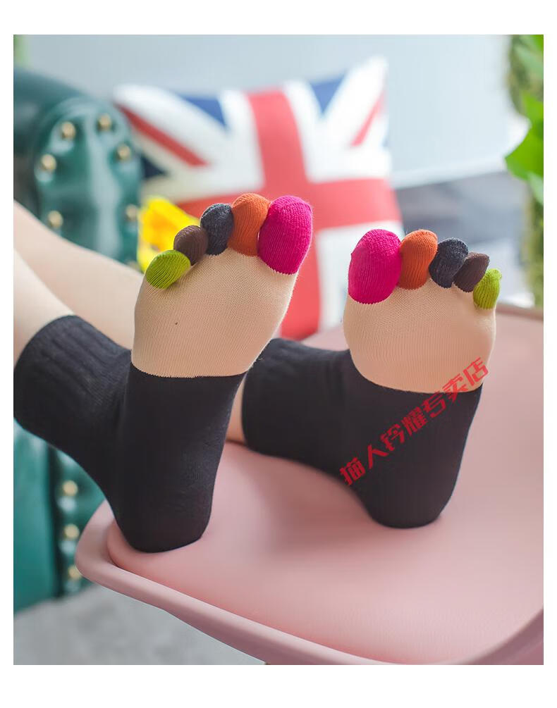 【精选好货】猫人五指袜四季可穿女新疆棉 棉质厚质中筒女棉袜分脚趾