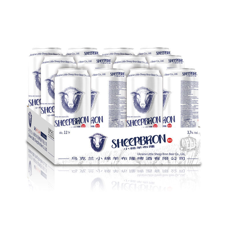 乌克兰小绵羊布隆啤酒 500ml全麦芽啤酒易拉罐全破损包赔 乌克兰小