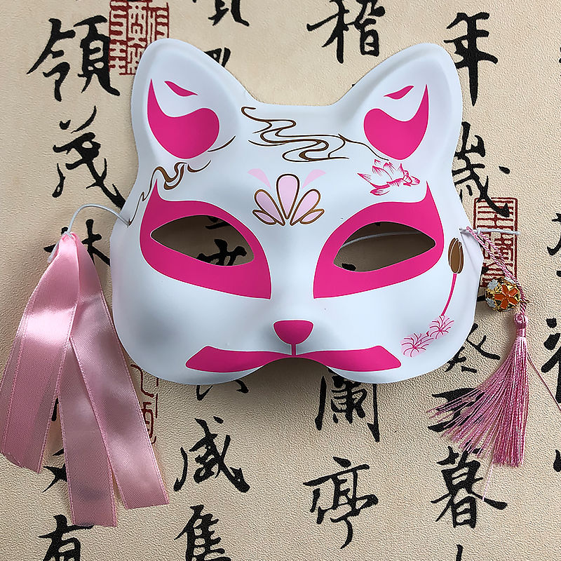 新款全脸古风汉服狐狸面具国风仙女面罩化妆舞会cos舞台表演道具 小姐