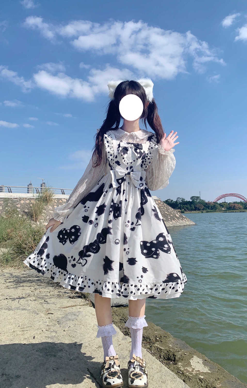 纪堡驰小奶糕洛丽塔裙子lolita小奶牛 甜甜牛乳jsk吊带裙连衣裙 jsk