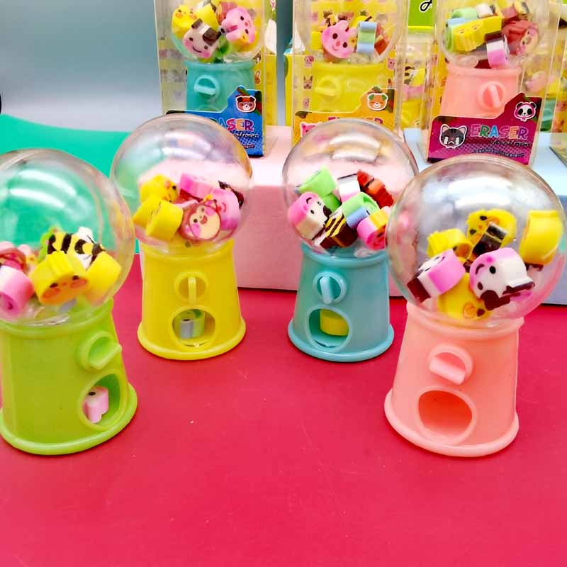 橡皮扭蛋机 动物扭蛋机橡皮擦创意卡通可爱美术专用无屑可玩可擦玩具