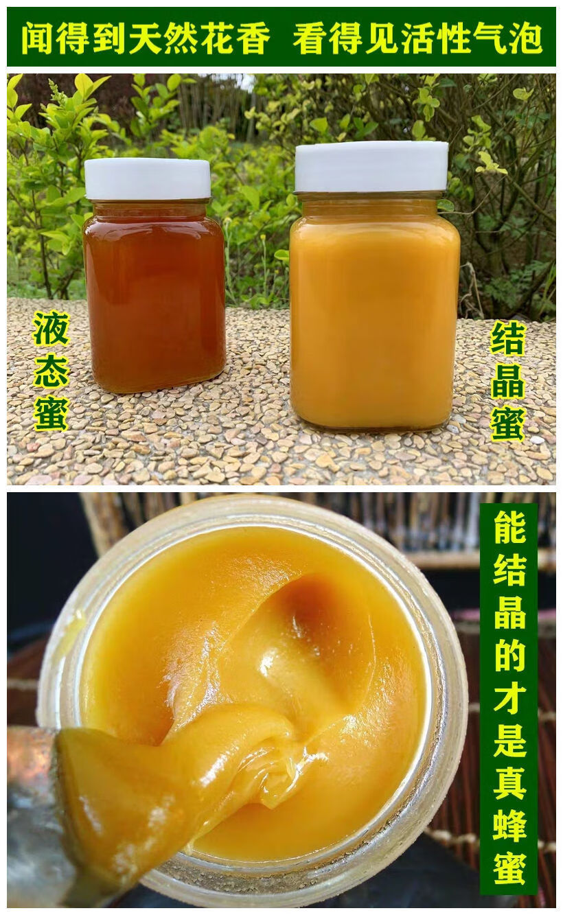 结晶土蜂蜜正宗天然深山野生百花蜜成熟封盖农家自产自销 【枣花蜜】
