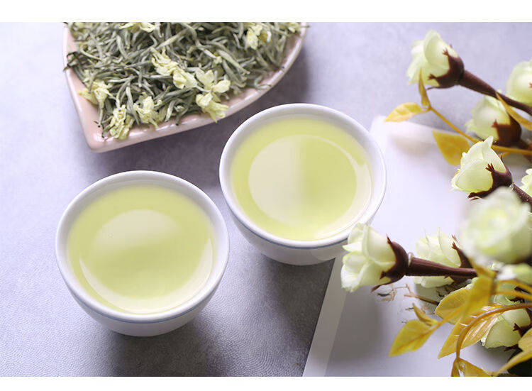 2021新茶踏雪级兰妃茶浓香型茉莉花茶飘雪银针大白毫茶叶150g 150克独