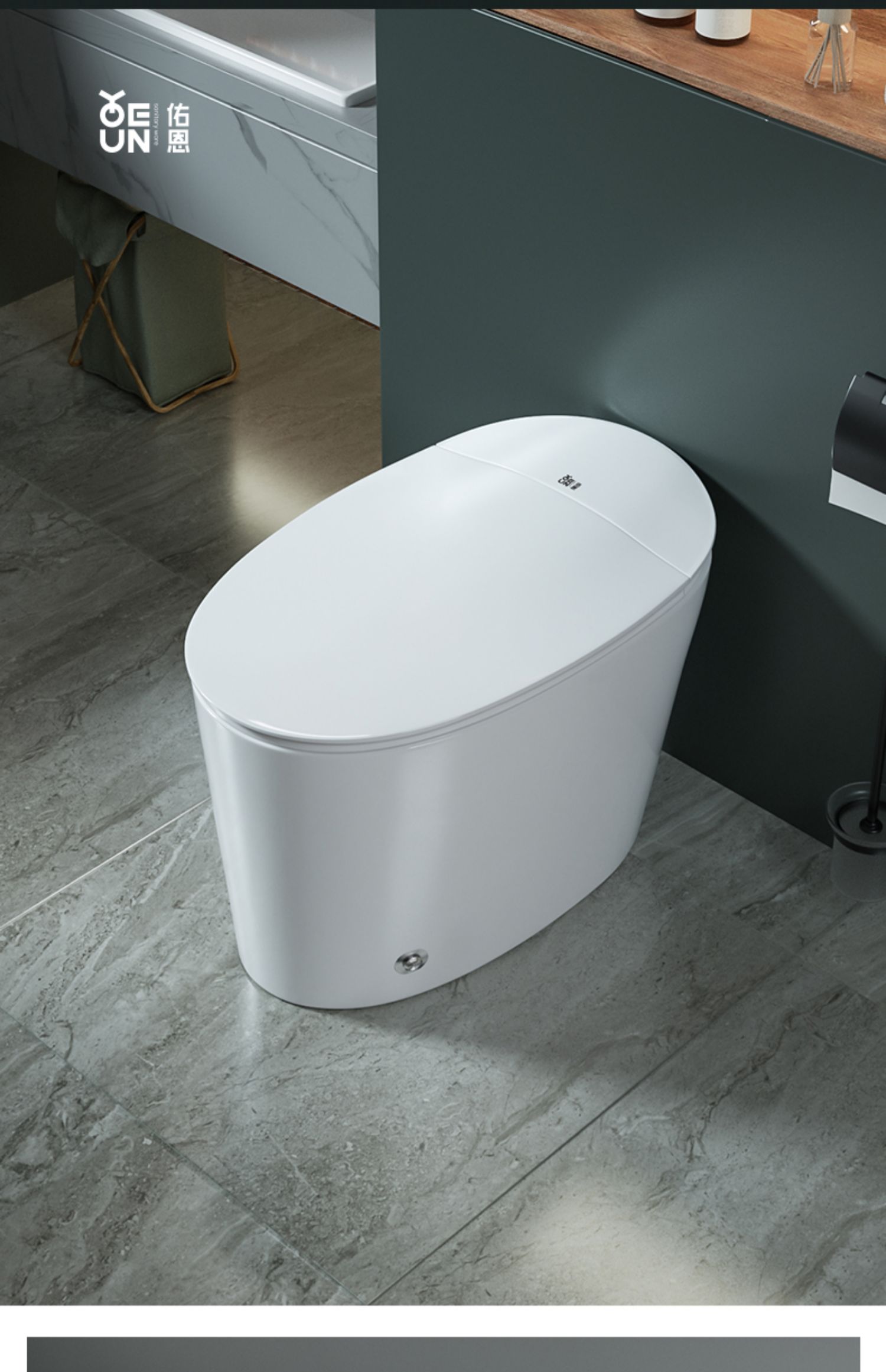 无水箱马桶家用脚踢冲水非智能小户型虹吸式脉冲普通坐便器8005白色手