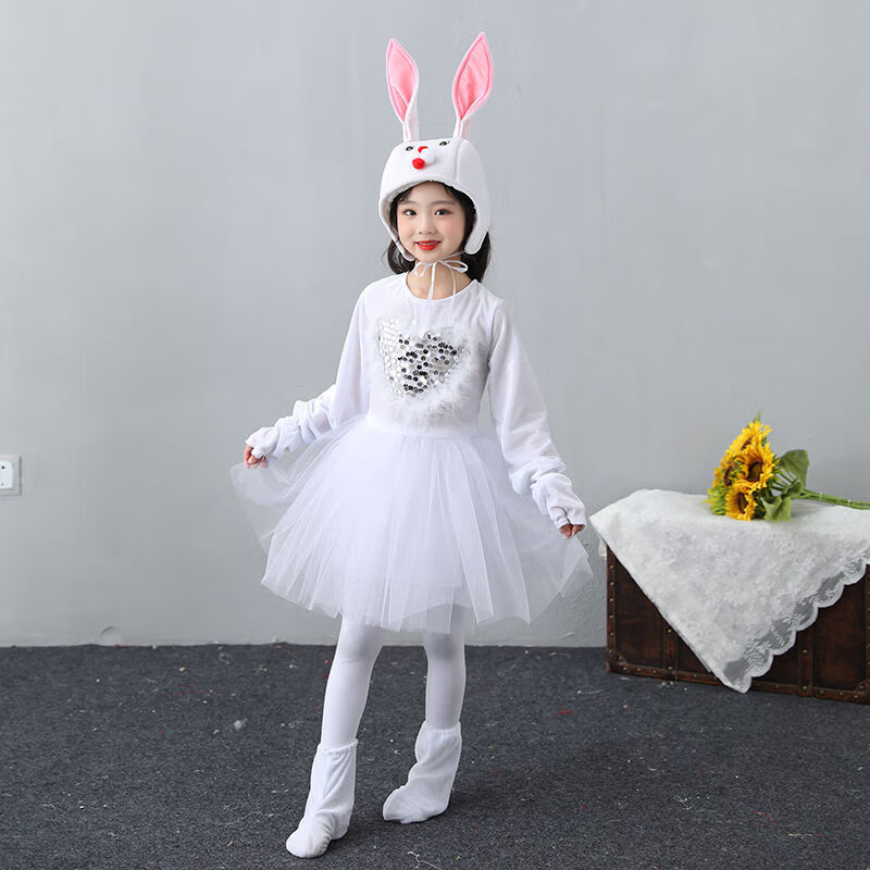 迪士尼旗舰店幼儿园舞蹈演出服小兔子动物服衣服小白兔跳舞儿童表演