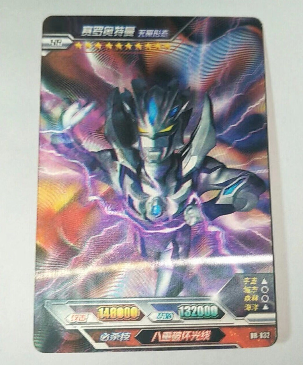奥特曼卡片弹荣耀版hr单卡大头赛罗3d光栅卡绝版稀有卡hr003赛罗1张卡