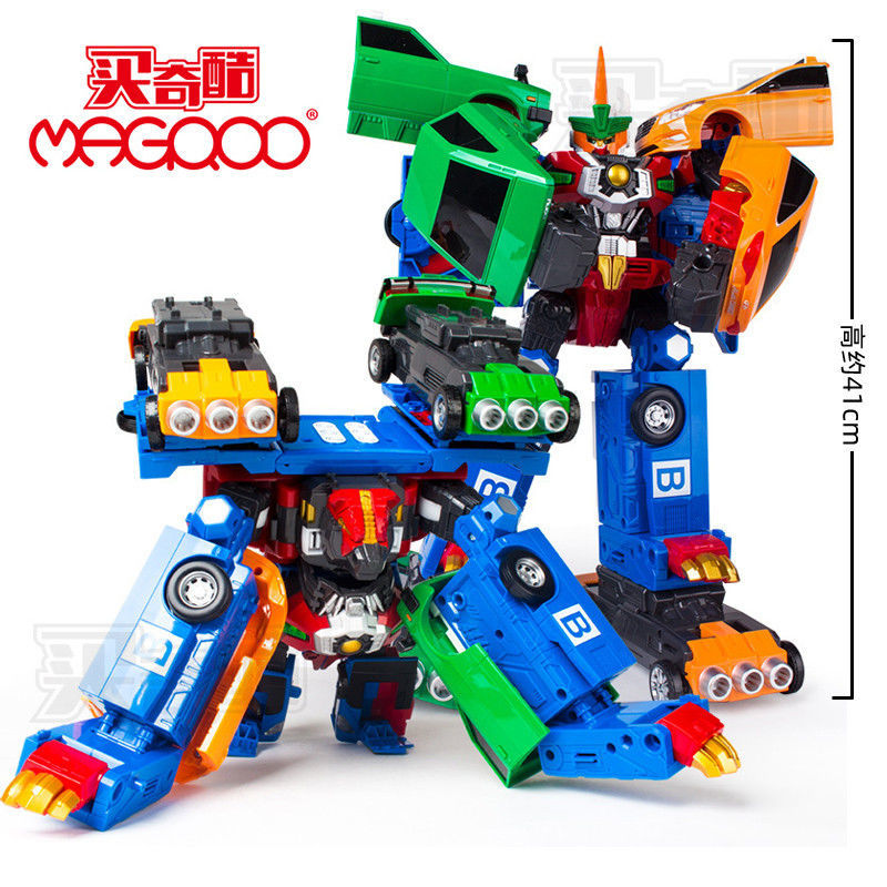 卡包咖宝车神特警大巴巨人卫士三合体变形机器人礼物男孩玩具 大巴