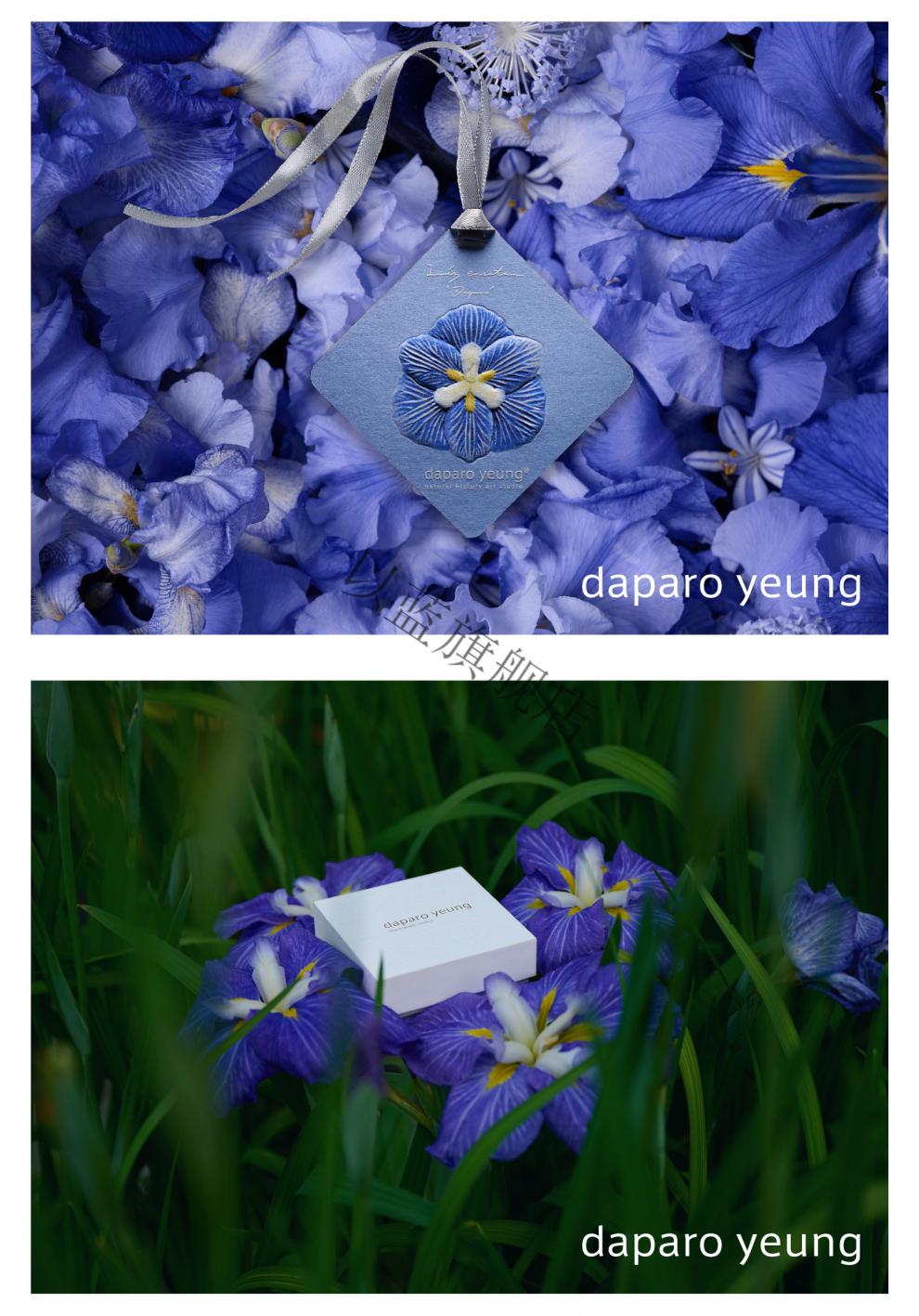 daparo胸针daparo达普罗鸢尾花胸针立体 原创女男欧式华丽复古 果壳