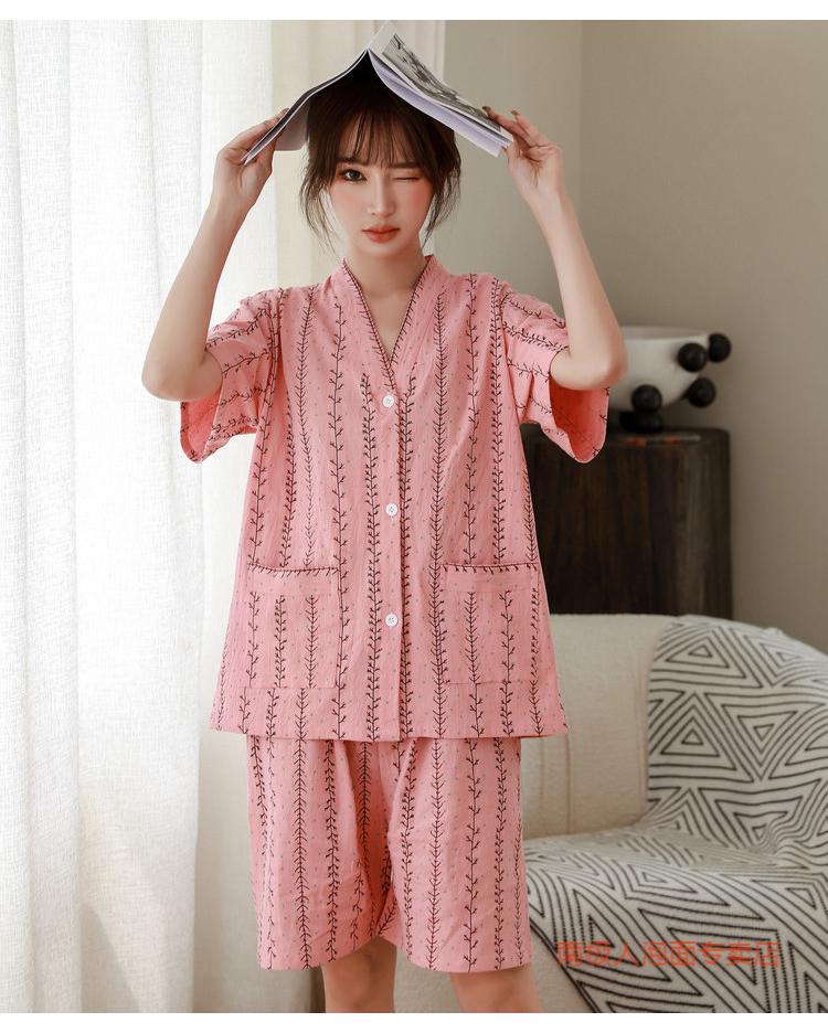 南极人日式新款汗蒸服艾灸服纯棉前后开男女情侣款开背衫理疗足疗按摩