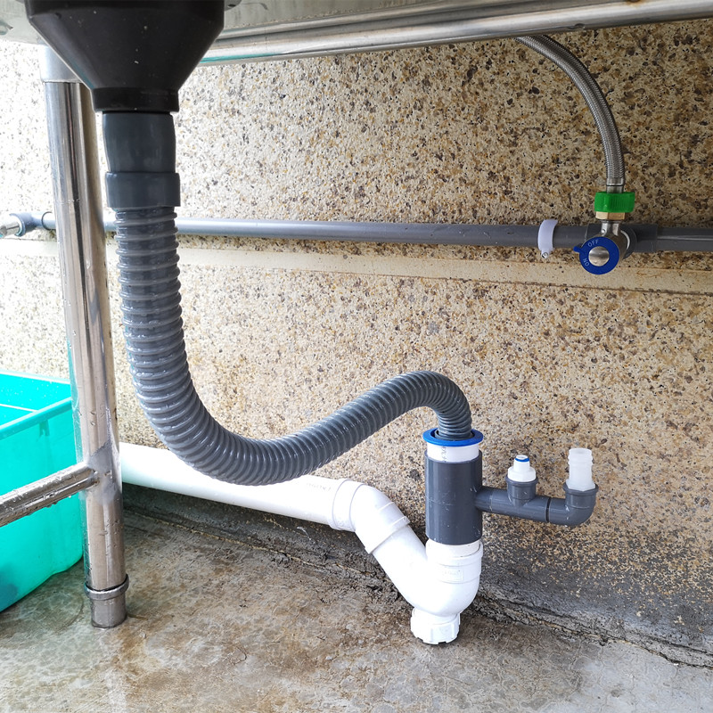 厨房洗碗机净水器小厨宝过滤器下水道50pvc排水管多功能三通四通支持