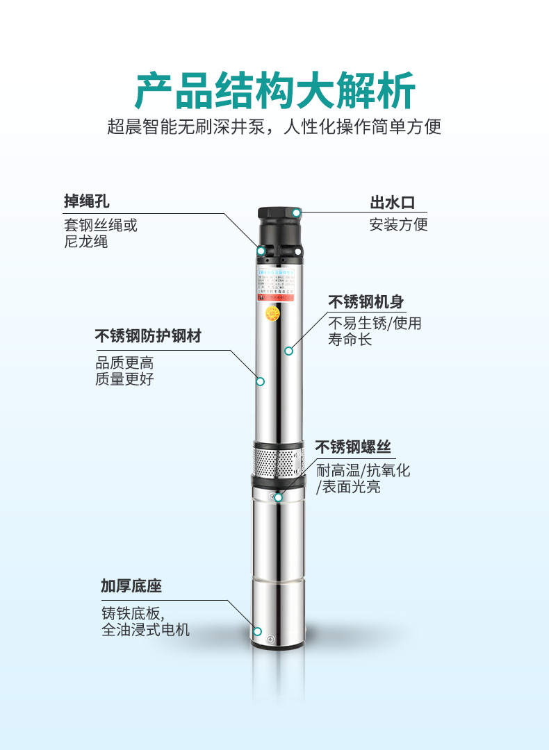 100米深水泵功率图片