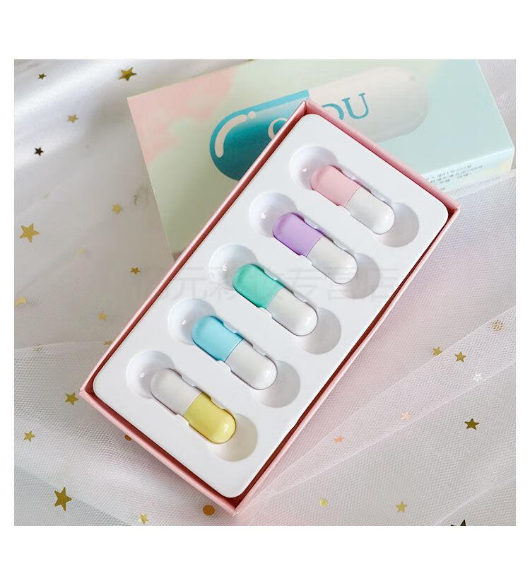 春节礼物五只装胶囊口红套装持久保湿滋润学生可爱高颜值迷你口红小样