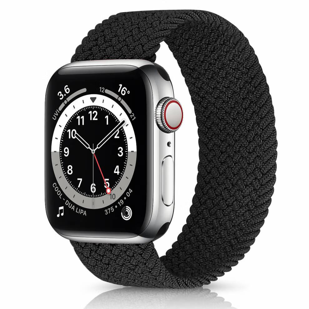 鑫隆山苹果手表表带编织麻 适用苹果手表单圈弹力编织表带apple watch
