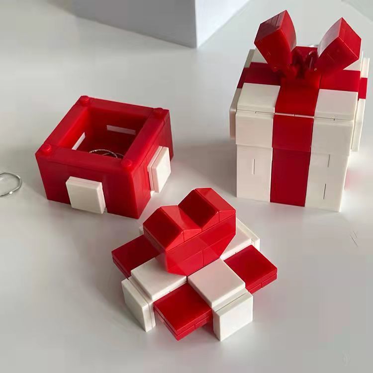 首饰盒拼装玩具少女心高颜值摆件新年情人节礼物盒小号口红礼盒122cm