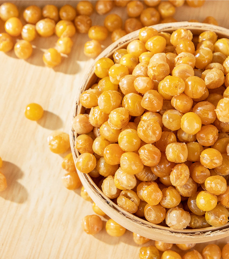 新香酥黄金豆罐装香脆油炸豌豆休闲小吃牛肉味250g办公室零食批发250g