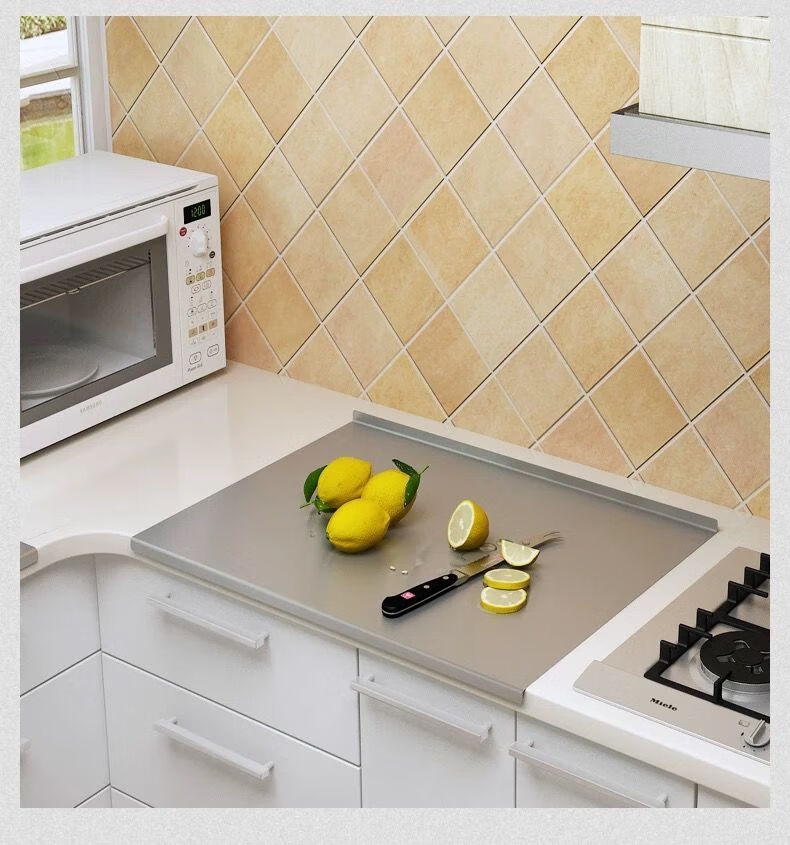 304家用厨房菜板防霉不锈钢面板切菜案板擀面切水果切肉砧板两边折