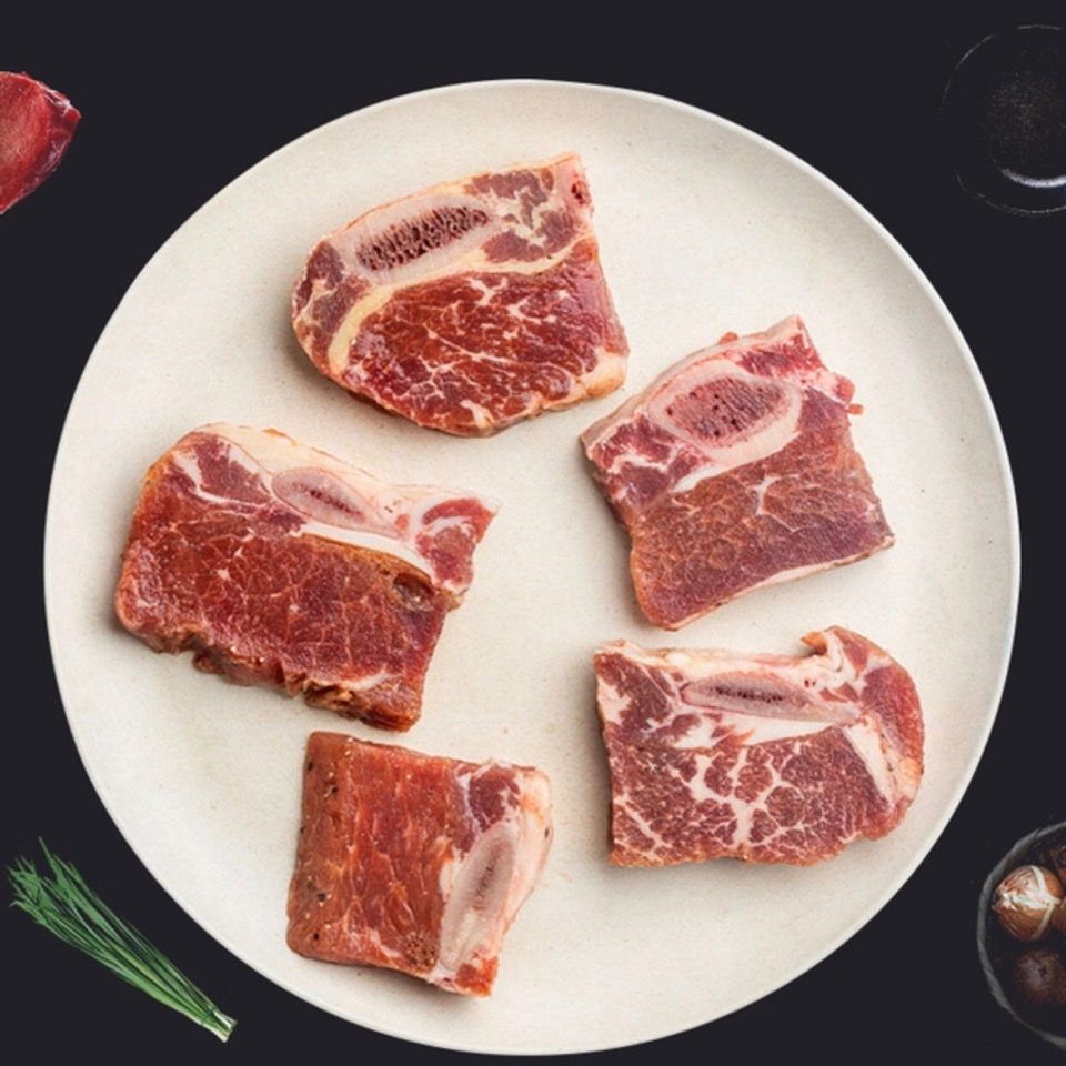 多味坊黑椒牛仔骨黑胡椒牛排原切调理腌制新鲜带骨牛小排餐饮食材 黑