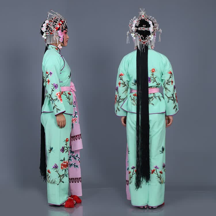 男士戏剧用品戏曲服装花旦丫鬟小旦衣小衣包袄裙裤小姐古装戏服演出服