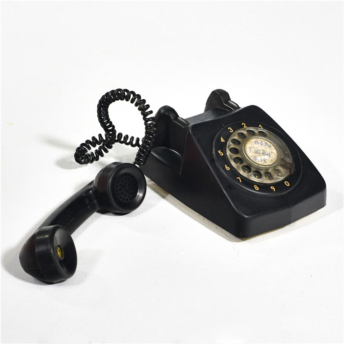 老式转盘电话机80后复古装饰道具古董老物件摆件日式彩色怀旧座机
