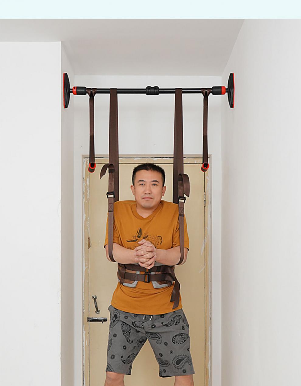 腰椎牵引带器吊单杠加厚加强型拉伸间盘悬吊按摩护腰舒缓 单杠117-140