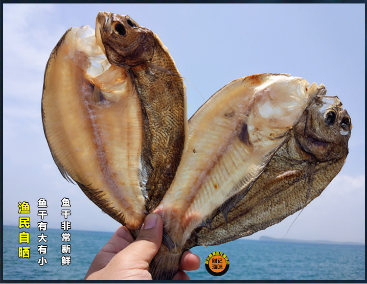 大地鱼干左口鱼铁脯鱼干比目鱼云吞汤底料南澳海味干货好货半斤大号干