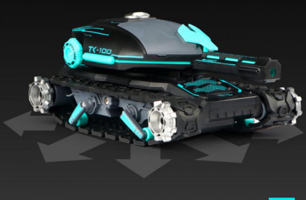 遥控车可发射水弹遥控坦克车履带式手势操控电动机甲车男孩玩具战车