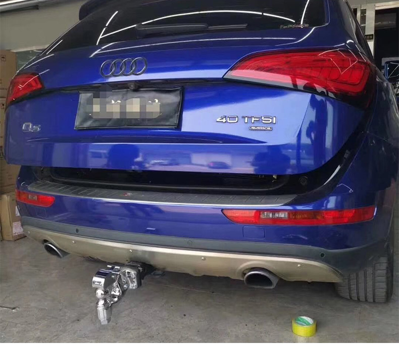 适用于奥迪q5q3q5l改装拖车钩牵引勾拖车杠托车架后拖钩脱钩定制套装